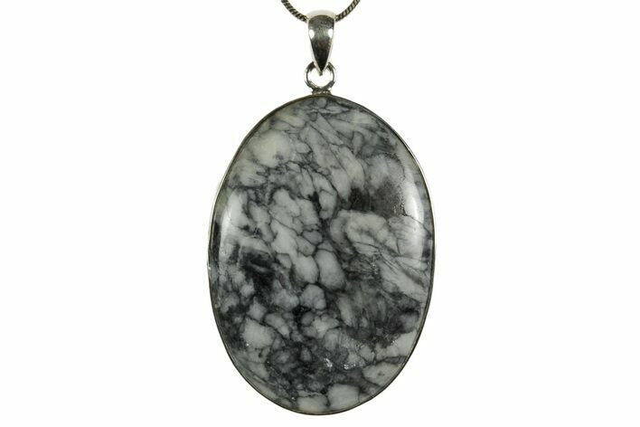 Polished Pinolite Pendant (Necklace) - Sterling Silver #369862